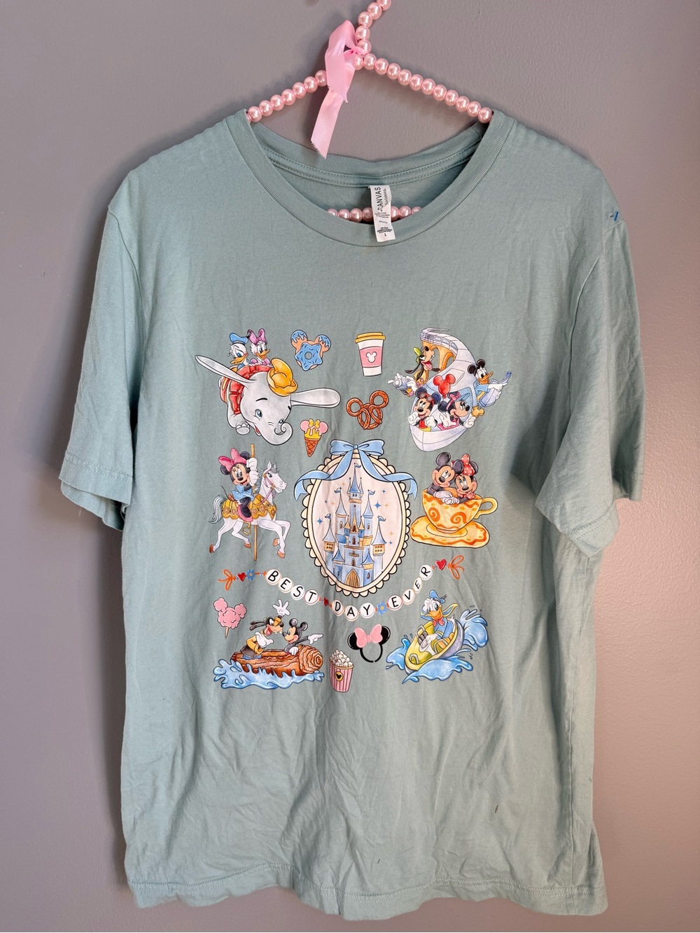 Kids Mint Green Disney Graphic Tee - Best Day Ever